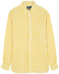 Polo Ralph Lauren - Striped Linen And Cotton-Blend Shirt - Lyst