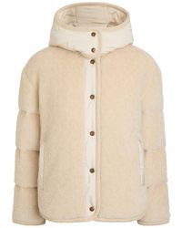 Moncler - Ciboulette Braided-Trim Padded Fleece Parka Coat - Lyst