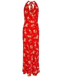Never Fully Dressed - Floral-Print Crepe Maxi Dress - Lyst