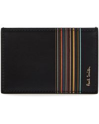 Paul Smith - Signature Striped Logo Leather Card Holder - Lyst