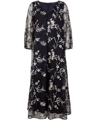 Marina Rinaldi - Ruth Floral-embellished Tulle Midi Dress - Lyst