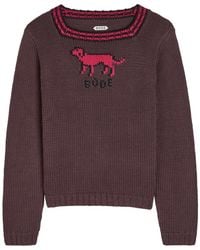 Bode - Lapdog Intarsia Cotton And Wool-Blend Top - Lyst