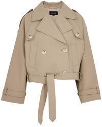 Meotine - Bobby Cropped Cotton Trench Jacket - Lyst