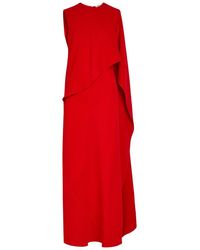 Heirlome - Clementine Draped Silk Maxi Dress - Lyst