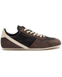 Rick Owens - Panelled Suede And Leather Sneakers - Lyst