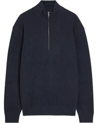 NN07 - Danny Half-Zip Ribbed Knit Jumper - Lyst