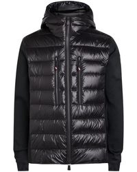 Moncler - Padded Hooded Close-Knit And Nylon Jacket - Lyst