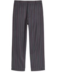 The Elder Statesman - Stripe Slacker Straight-Leg Wool And Cashmere-Blend Trousers - Lyst