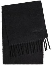 Givenchy - Logo-Embroidered Fringed Alpaca-Blend Scarf - Lyst
