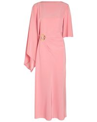 JOSEPH - Joya Draped Satin-Twill Maxi Dress - Lyst