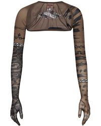 Jean Paul Gaultier - X Knwls Printed Stretch-jersey Gloved Shawl - Lyst