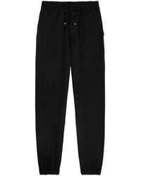 Saint Laurent - Logo-Embroidered Cotton Sweatpants - Lyst