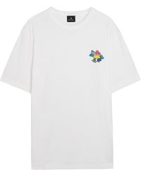 Paul Smith - Cloud Zebra Printed Cotton T-Shirt - Lyst