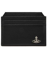折りたたみ財布 Vivienne Westwood Half Moon Flat Card Holder Black 54030002U Vivienne Westwood Black Half Moon Card Holder Vivienne Westwood