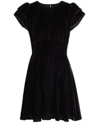 PAIGE - Khai Velour Mini Dress - Lyst