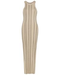 Totême - Striped Ribbed-Knit Maxi Dress - Lyst