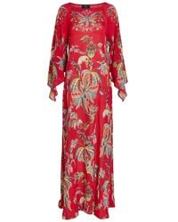 Etro - Printed Chiffon Maxi Cover-Up Dress - Lyst