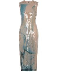 16Arlington - Aveo Printed Sequin Midi Dress - Lyst