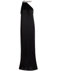 Stella McCartney - Faux Pearl-Embellished Satin Gown - Lyst