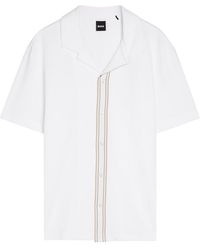 BOSS - Pasini Fine-Knit Cotton Shirt - Lyst