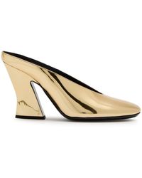 Givenchy - Sculpted 95 Metallic Leather Mules - Lyst