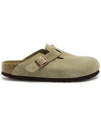 Birkenstock - Boston Suede Sliders - Lyst
