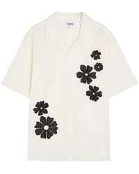 Wax London - Didcot Floral-Embroidered Cotton-Blend Shirt - Lyst