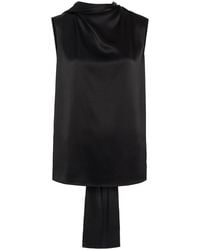 ROKSANDA - Vali Scarf-Effect Draped Satin Top - Lyst