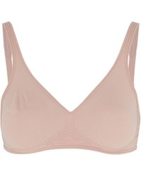 Wolford - Skin Seamless Stretch-cotton Soft-cup Bra - Lyst