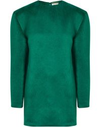 Saint Laurent - Brushed Silk Mini Dress - Lyst