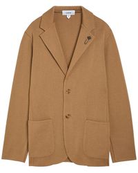 Lardini - Fine-Knit Wool Jacket - Lyst