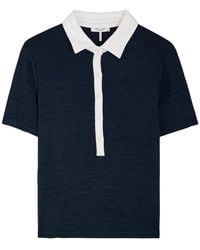 Rag & Bone - The Knit Button Stretch-Knit Polo Top - Lyst