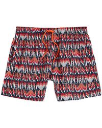 Emporio Armani - Logo-Print Shell Swim Shorts - Lyst