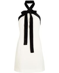 Jonathan Simkhai - Jolie Bow-Embellished Crepe Mini Dress - Lyst