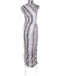 Missoni - Zigzag-intarsia Metallic Fine-knit Maxi Dress - Lyst