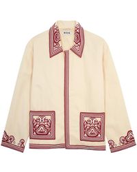 Bode - Flora Bead-embellished Cotton Jacket - Lyst