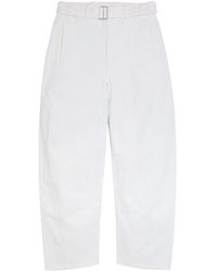 Lemaire - Twisted Belted Barrel-Leg Jeans - Lyst