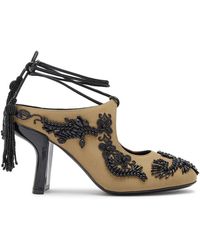 Dries Van Noten - Beaded Woven Wedge Pumps - Lyst
