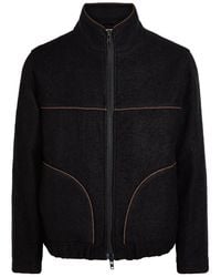 Oliver Spencer - Bembridge Pipe-Trimmed Cotton And Wool-Blend Jacket - Lyst
