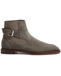 Alexander McQueen - Suede Ankle Boots - Lyst