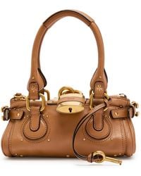 Chloé - Paddington Padlock Grained Leather Shoulder Bag - Lyst