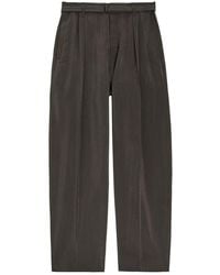 Lemaire - Belted Silk-Blend Trousers - Lyst