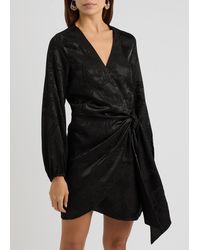 never fully dressed heart print wrap mini dress in black Buy NEVER FULLY DRESSED Vienna Love Lock Mini Wrap Dress - Black At 50% Off