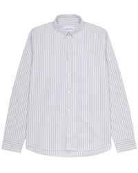 Les Deux - Kristian Striped Stretch-cotton Oxford Shirt - Lyst