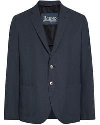 Herno - Linen And Cotton-Blend Blazer - Lyst