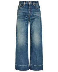 Chloé - Distressed Straight-Leg Jeans - Lyst