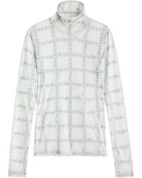 JW Anderson - Monogrammed Logo-Print Tulle Top - Lyst