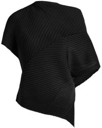 Issey Miyake - Pleated Crepe-Plissé Top - Lyst
