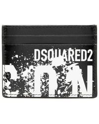 DSquared² - Icon Logo Leather Card Holder - Lyst