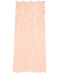 Rabanne - Sequin-Embellished Stretch-Lace Midi Skirt - Lyst